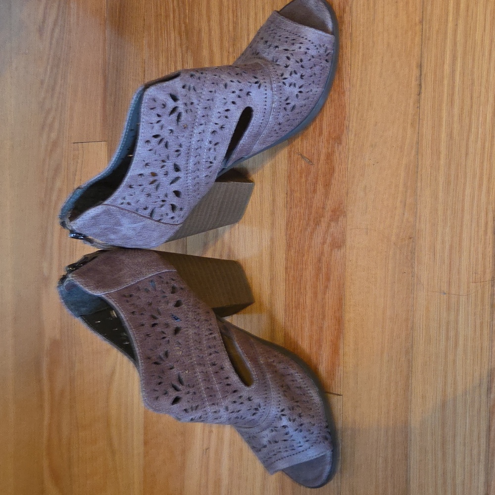 Not Rated Light Purplish Peep-Toe Heeled Boots